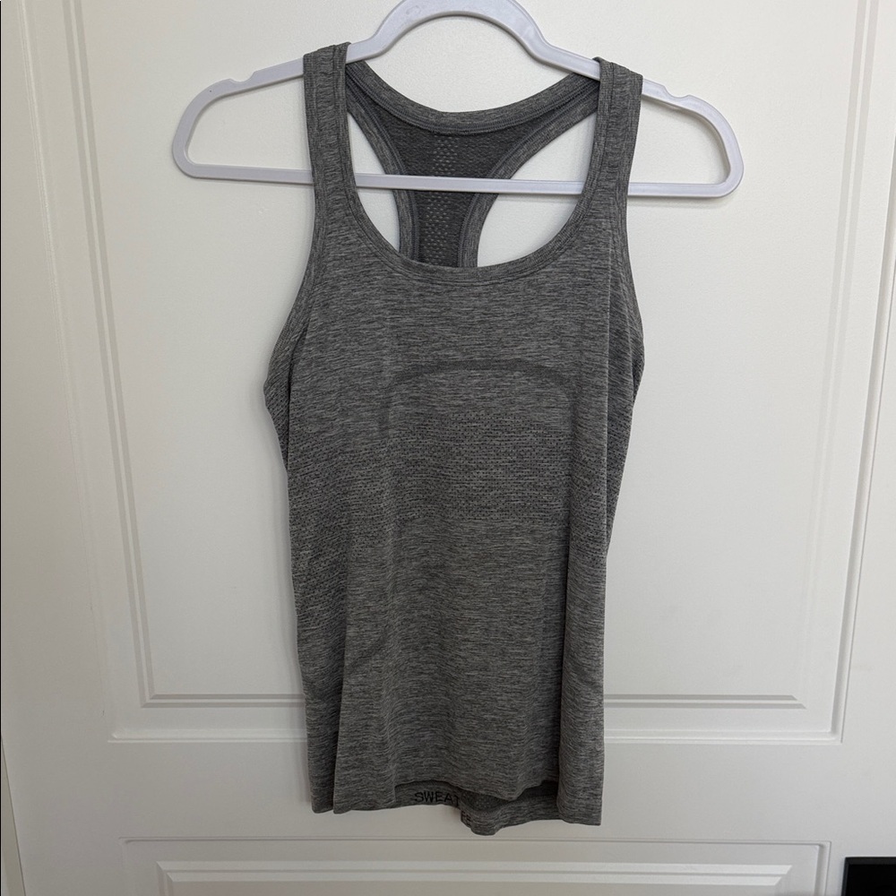lululemon athletica Heather Gray Racerback Tank Top